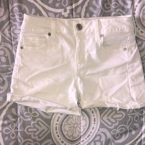 American Eagle White Jean Shorts